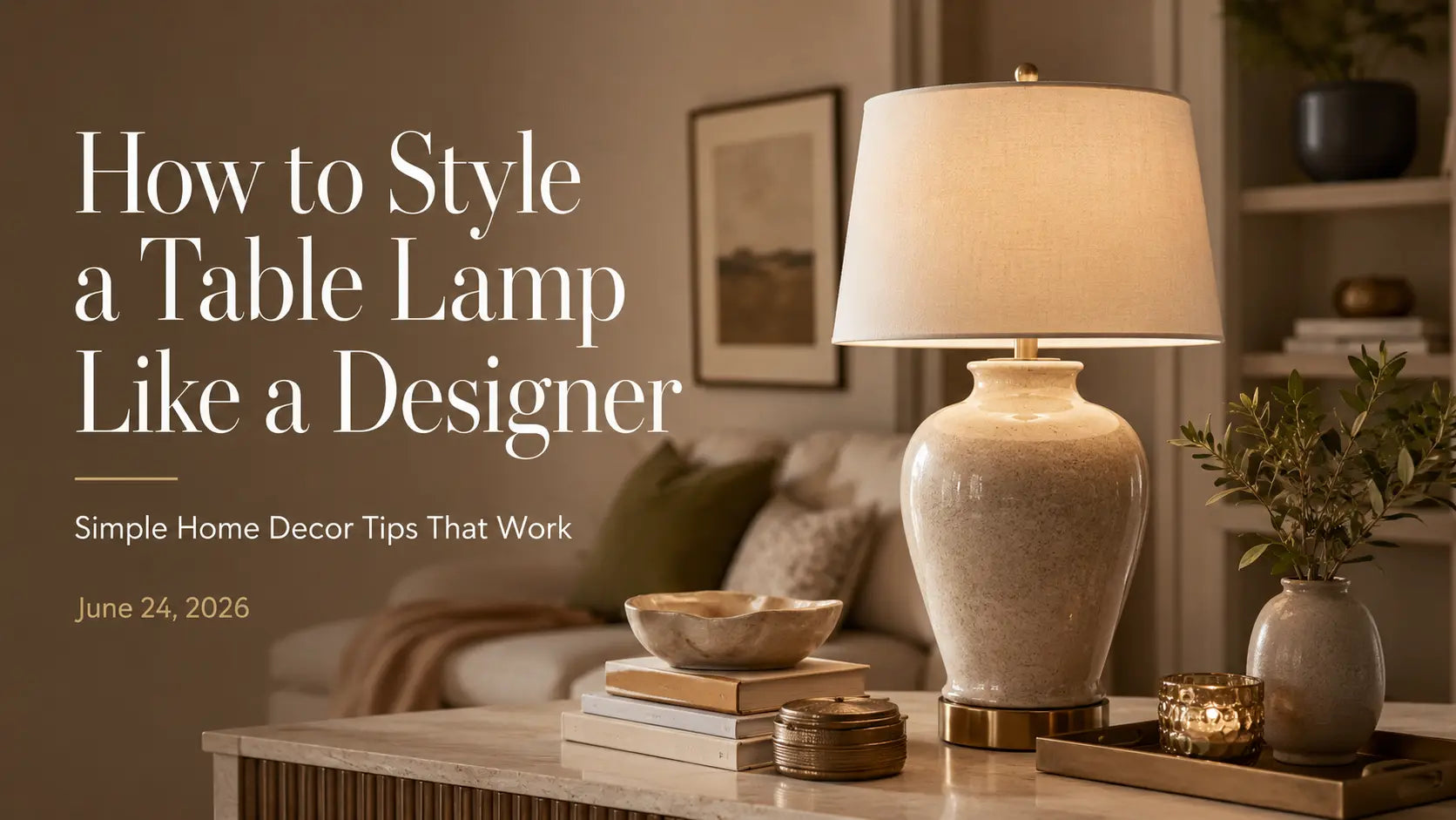 How to Style a Table Lamp Like a Designer (Simple Home Decor Tips That Work) biymjk